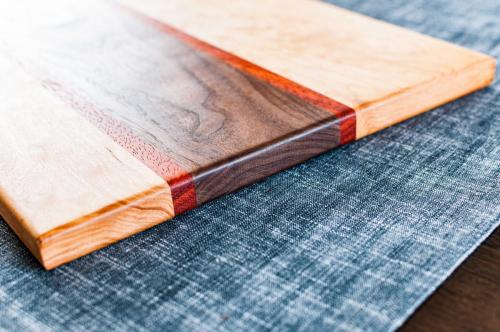Maple, Walnut & Paduk Cutting Board
