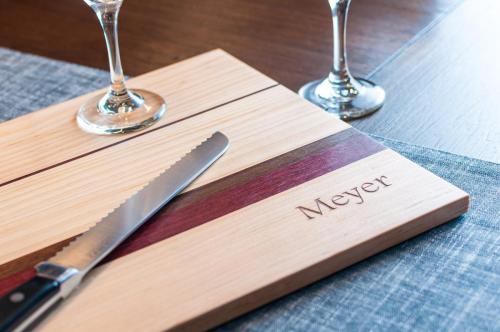 Maple, Walnut and Purple Heart Cutting Board